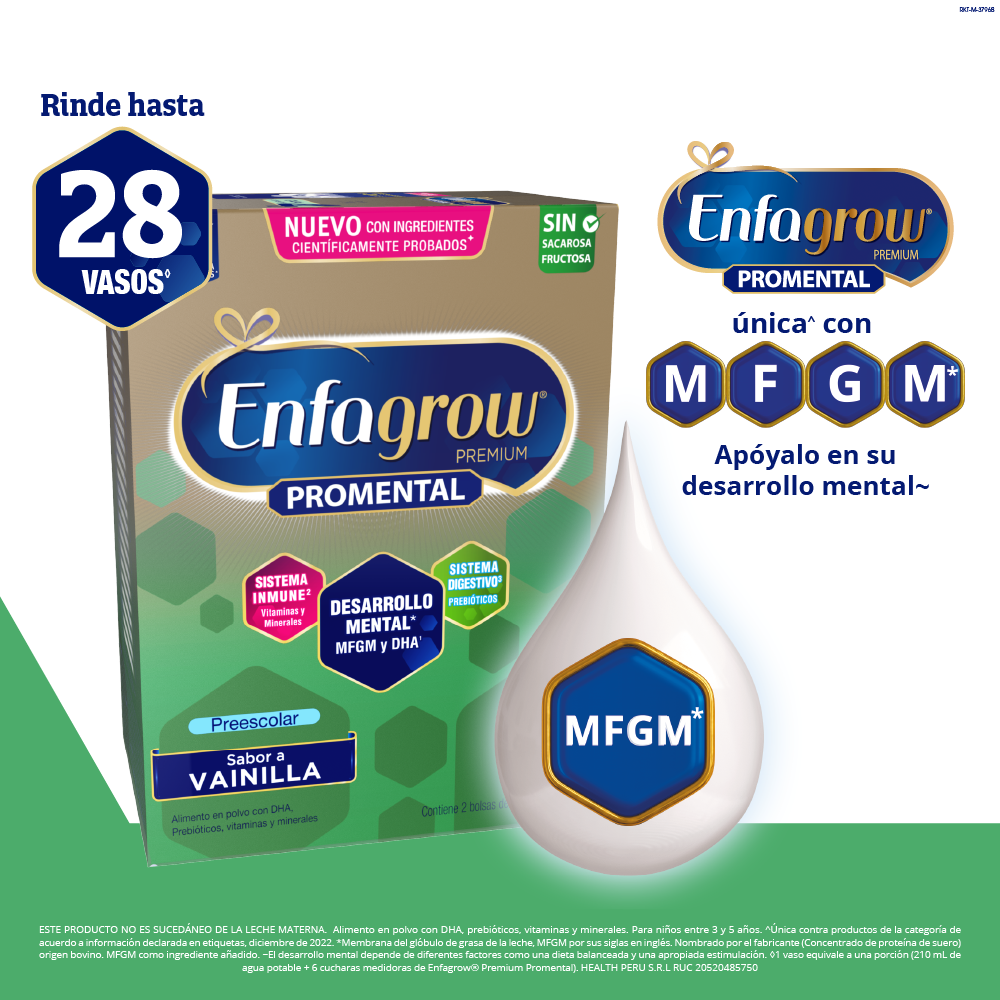 Enfagrow ® Promental Preescolar Sabor Vainilla - Caja 1.1 Kg