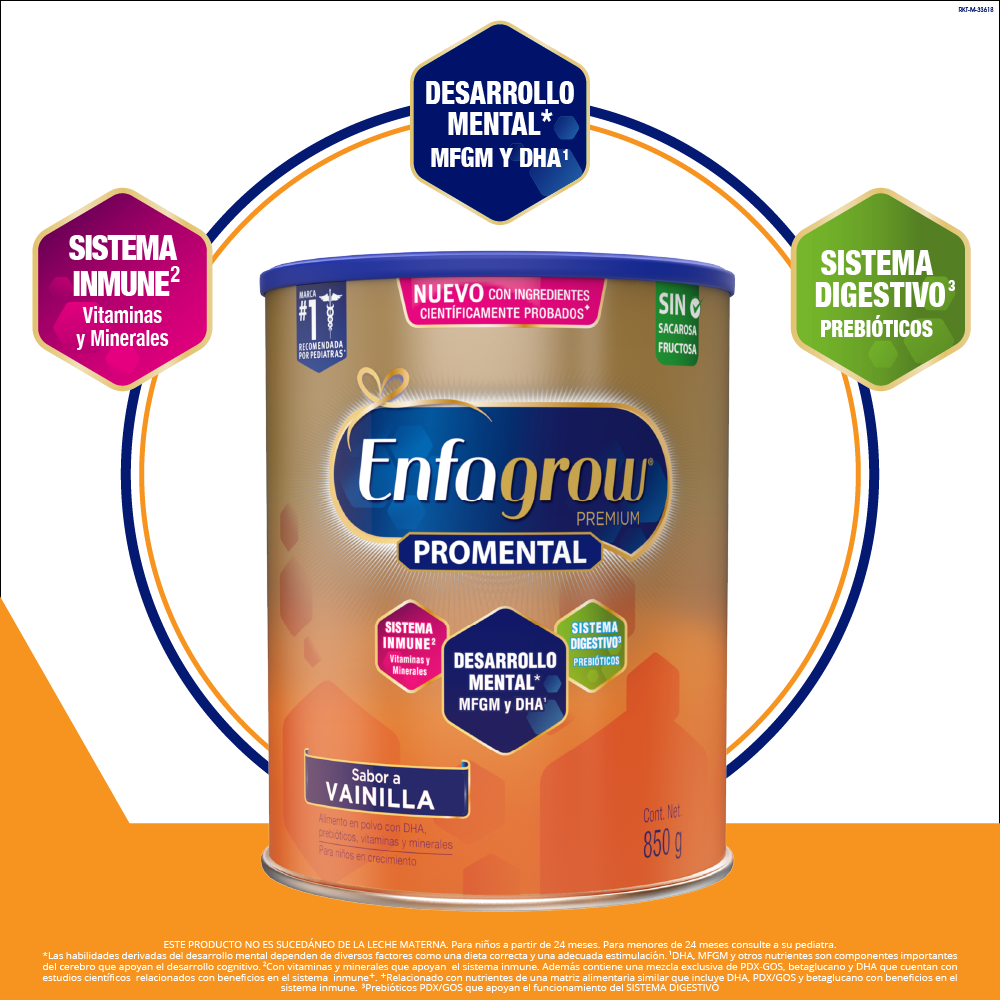 Enfagrow ® Promental Sabor Vainilla - Pack 2.55 Kg