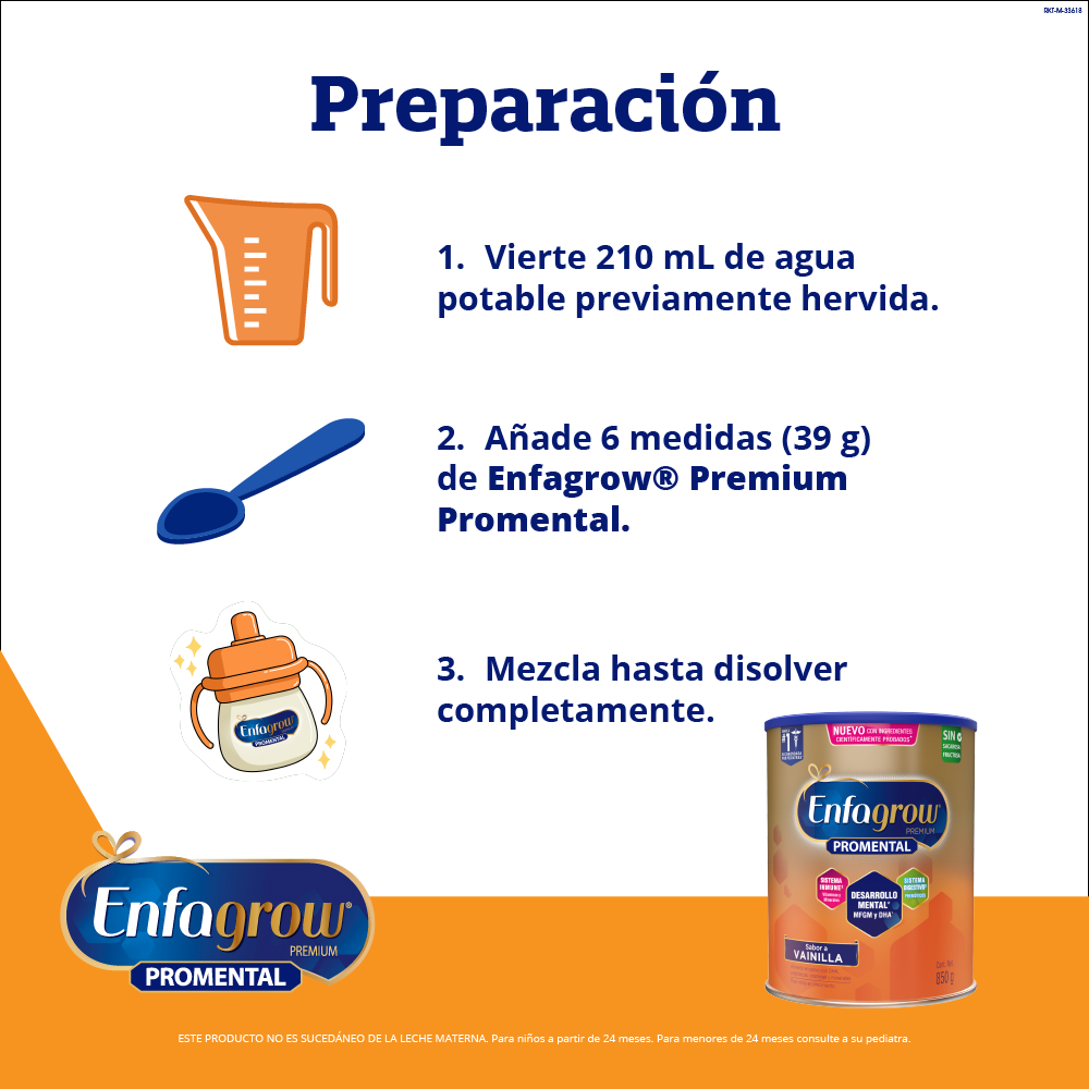 Enfagrow ® Promental Sabor Vainilla - Pack 2.55 Kg