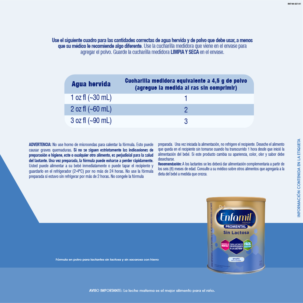 Enfamil ® Premium Sin lactosa - Lata 400 g