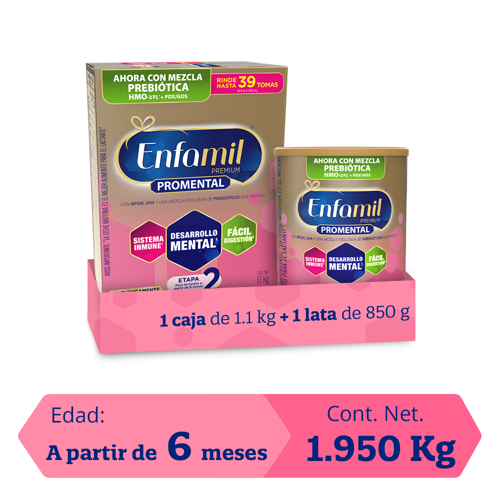 Enfamil ® Promental 2 - PACK Caja 1.1kg + Lata 850g