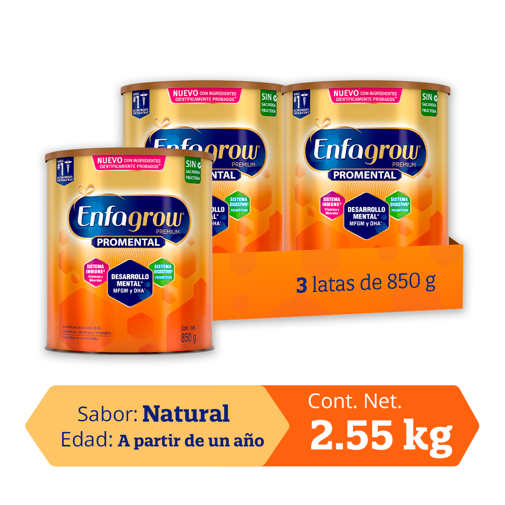 Enfagrow ® Promental Sabor Natural - Pack 2.55 Kg