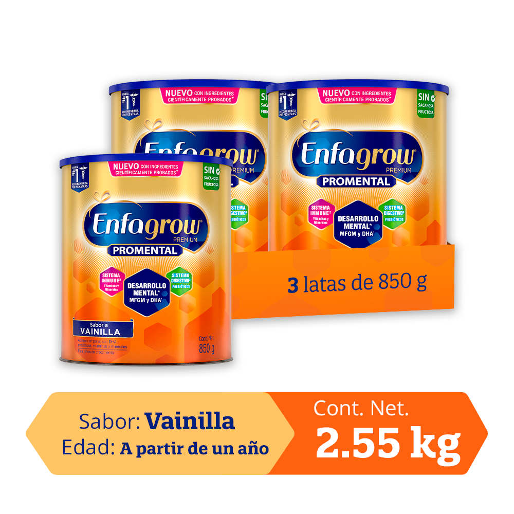 Enfagrow ® Promental Sabor Vainilla - Pack 2.55 Kg