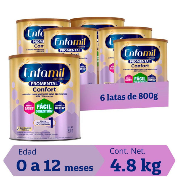 Enfamil ® Confort - Pack 4.8kg Lata 800 g x 6u – Enfabebé Perú