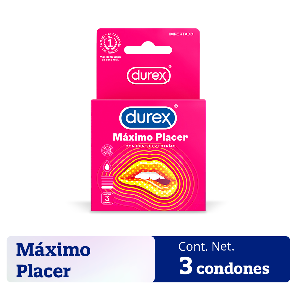 Durex® Máximo Placer - 3 condones