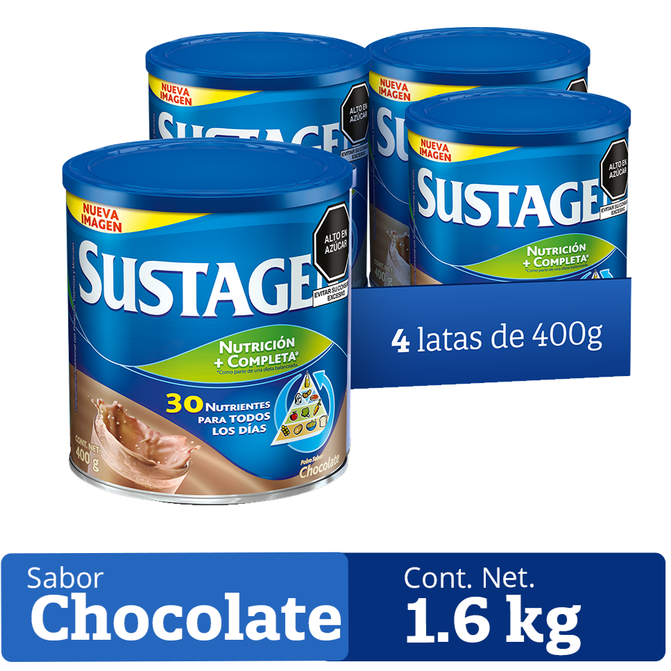 Sustagen® Nutrición + Completa - Pack 1.6 Kg sabor Chocolate