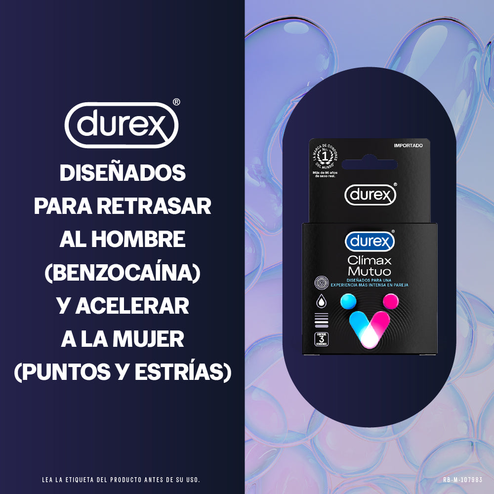 Durex® Climax Mutuo - 3 condones